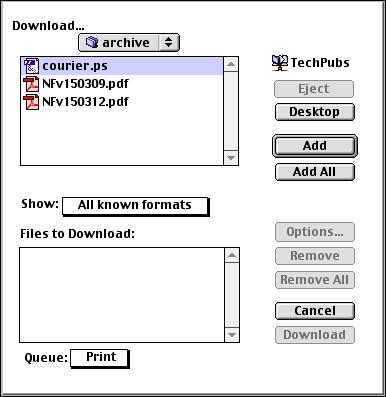 If the fonts are used by files in the same batch, the fonts download first. 5. Choose the Connection Type (Windows) or Queue (Mac OS) to which you will download the files.