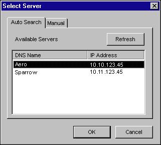 7-98 Using EFI Hot Folders To manually configure the connection to the ES3640e MFP, click the Manual tab, enter the IP address or DNS name of the