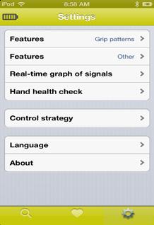 Other features To access more features, back on the Settings menu, you can also select