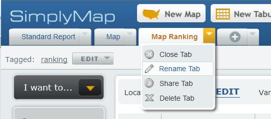 Rename a map tab by following a few steps.