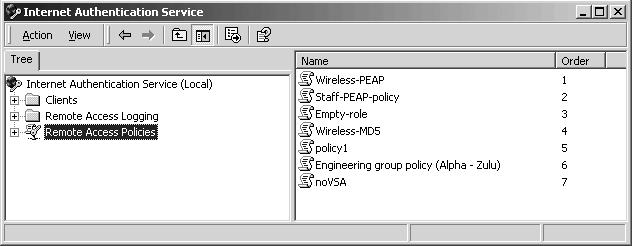Configuring the RADIUS server (Microsoft) 33 To access IAS, click Start > Settings > Control Panel, and then double-click the Administrative Tools icon.