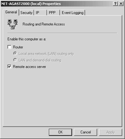 Configuring the RADIUS server (Microsoft) 45 box, enable the Remote