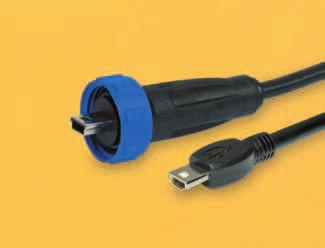 SEALED MINI USB CABLES - SINGLE ENDED PX0441 Standard A type to sealed Mini B type Fully overmoulded construction Available in 2, 3 & 4.