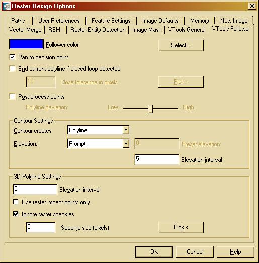 The first group of settings controls the basic follower parameters. The Follower Color is the display color used to show the path the follower is taking.