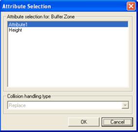 3. In this case, the legend entry is a query and, as a result, the Attribute Selection dialog box will be displayed. Select an attribute that makes sense for your application.