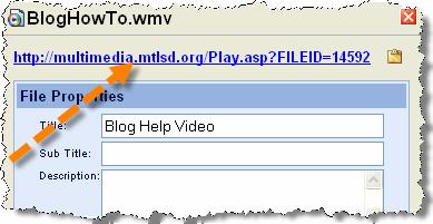 View a Multimedia File Click the link at the top of the configuration pane. The multimedia file will open in a new window.