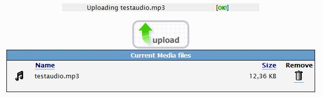 Click the upload button to see: Use the Browse button to locate your mp3 files in your hard