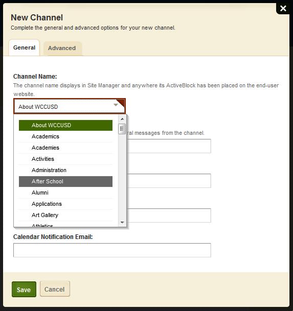 green Assign Channel button 3) Choose from the Channel Name List.
