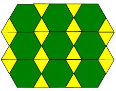 A regular tiling is a tessellation in which all the tiles are congruent, and with the same arrangement of