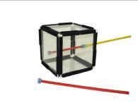 Rotation axis and rotation angle = 90 degrees Slide show a cube with a rod through the