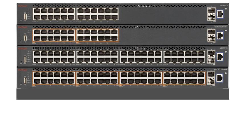 AVAYA NETWORKING ETHERNET ROUTING SWITCH 4900 PRODUCT HIGHLIGHTS: High-performance Wiring Closet Switches Optimized for Enabled Edge networking Agile support for Avaya Fabric Connect network