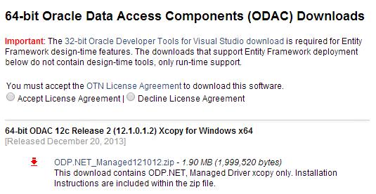 NET_Managed121012. 4. Open the unzipped flder ODP.NET_ManagedSerialNumber\dp.net\managed\64 r ODP.NET_Managedxxx\dp.net\managed\32, and then find cnfigure.bat.