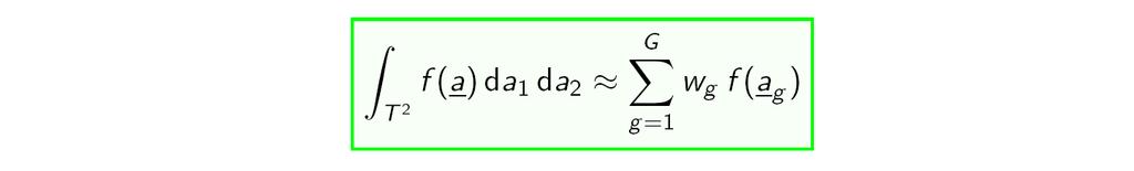 Politecnico di Milano, February 3, 2017, Lesson 1 45 Numerical integration with Gauss quadrature (a) 1D integrals (b) 2D or 3D integrals over squares or cubes (c) 2D or 3D