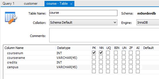 Adding a table In the Object Browser, rightclick on Tables
