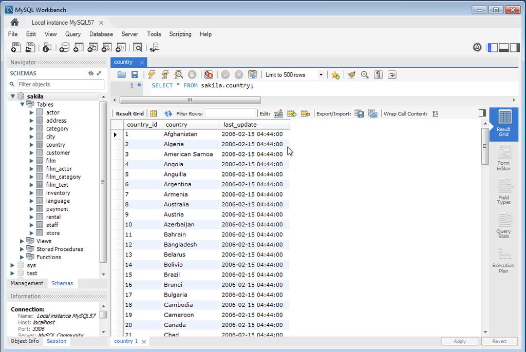 MySQL Workbench SQL Editor Browse Databases View/Edit Data Run Queries and