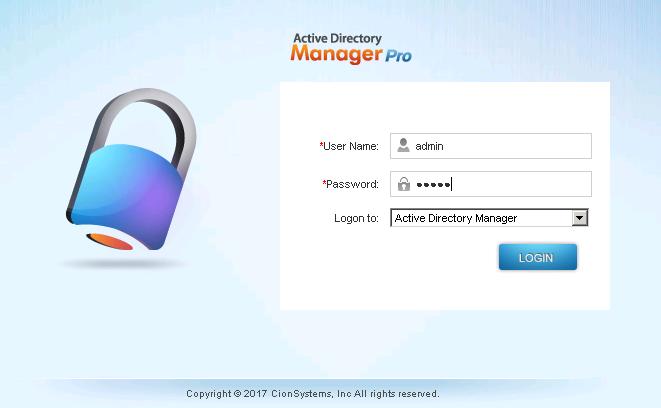 5. Configuring CionSystems Active Directory Manager Pro To configure ADManagerPro 1. Click on Start Button> All Programs> CionSystems> ADManagerPro icon. (OR) Click ADManagerPro Icon on desktop. 2.