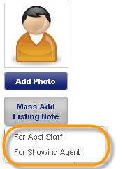 If you select Mass Add Listing Note choose whether the note