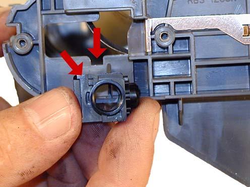 There is a small tab that fits into the bushing slot to help align them.