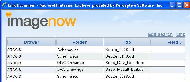 If ImageNow Interact finds documents that satisfy your search criteria, it displays the search results grid, shown in