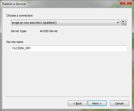 1) In ArcMap go to File > Share As > Services 2) Select Publish as a Service and press
