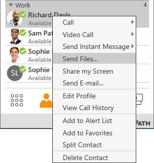 File sharing Sending files File sharing Send and receive files with Bria 5 from your XMPP account to a contact that has an XMPP account.