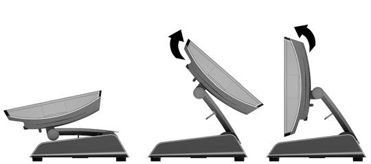 Unfolding the ergonomic stand If your model includes an ergonomic stand, the system is
