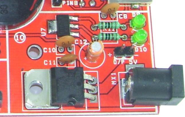 . Using AVR Project Board. Power: Power to the board via V DC Main Adapter.