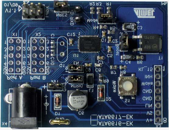 1. Development Board Features The development board for the Atmel ATA6616/ATA6617 IC supports the following features: All components necessary to put the ATA6616/ATA6617 into operation are included