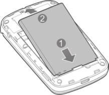 Gently push down on the battery until it clicks into place. 4. Replace the back cover.