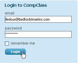 4 Logging in to Your Course Go to yourcompclass.com to log in to your CompClass course. 1. Enter your e-mail address and password. 2. Click Login.