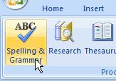 To correct a grammar mistake, right click with your mouse on the word and see the suggestions listed. Left click on the corrected spelling in the small menu box or left click on the Add button.