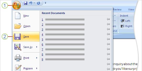 Click the Save button in this box to save your document.
