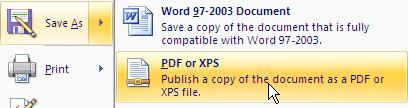 Save As Word 97-2003 Document If you are sharing a document with someone who does not have Word 2007, loaded on their computer then you need to save it as a Word97-2003 document.
