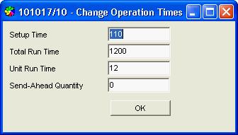 It is also possible to fix the resultant sub-operations. 15.4.5. Change Operation Times This option allows the planner to manually change the preparation, execution and overlapping times.