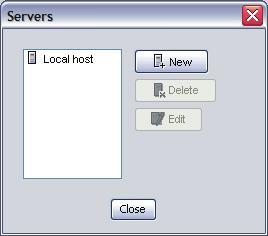 7.4). Fig. 7.4: The Servers dialog box. 4. The New server dialog box appears (Fig. 7.5). Fig. 7.5: The New server dialog box.