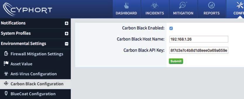 2. File Execution: Cyphort can query Carbon Black Enterprise Response to determine if a malicious file was executed.