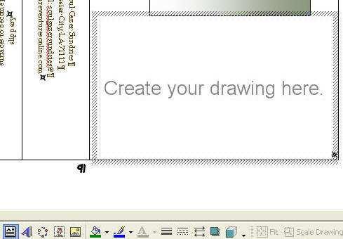 To make a text entry in your picture, click the text box in the Draw toolbar.