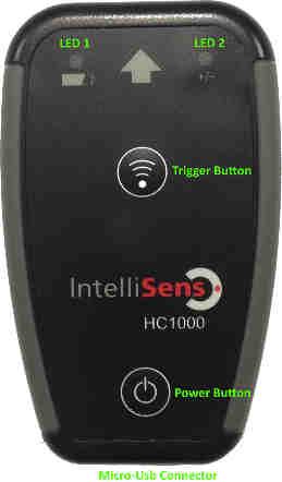 3. IntelliSense HC1000 LED 1 LED 2 If charger is connected: - Green: Battery completely charged. - Red: Battery charging. Charger not connected: - Green blinking: Battery Ok.
