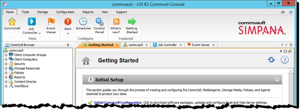 Commvault IntelliSnap Software Array Management Setup Once the FlashArray has been configured with the credentials the next step is to setup the Array Management with Commvault software.