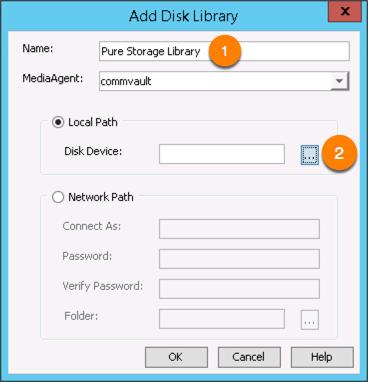 Figure 14. Add new Disk Library. 3.
