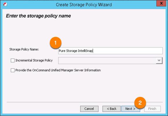 2. Select Data Protection and Archiving as this Storage Policy will be used for protecting a Microsoft SQL Server 2014 database. Click Next. Figure 18.