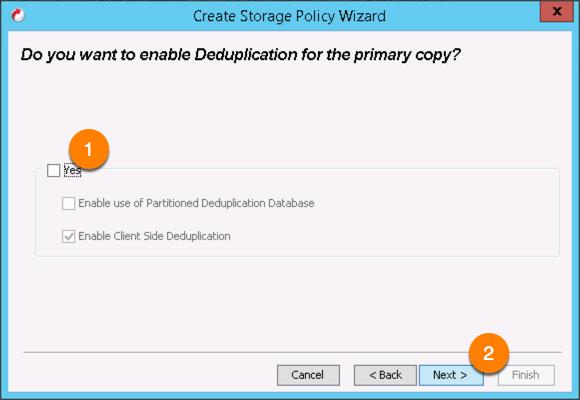 Deselect Yes as this setup is focused on using the IntelliSnap integration with the Pure Storage FlashArray which provides the