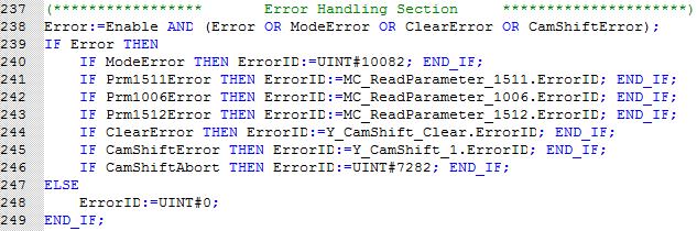 ST Format Figure 27: Enable Model - ST Error Processing example. Valid Output Setting the Valid output is quite simple. Only one line of code is required to operate the Valid Output.