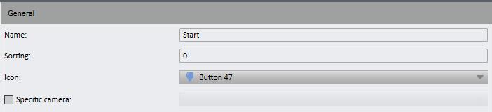 Configuring a button 1. Select the button in the overview. General 1. If necessary, alter the name. 2. Sort order has no function in this version. 3.