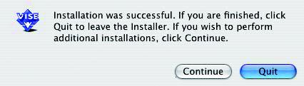 To continue the installation, click [Continue].