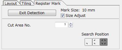 Cutting an Object Cutting with Mark Separation The large data that cannot be cut in one time can be cut in several times. When making register marks, select [Mark Separation]. ( P.