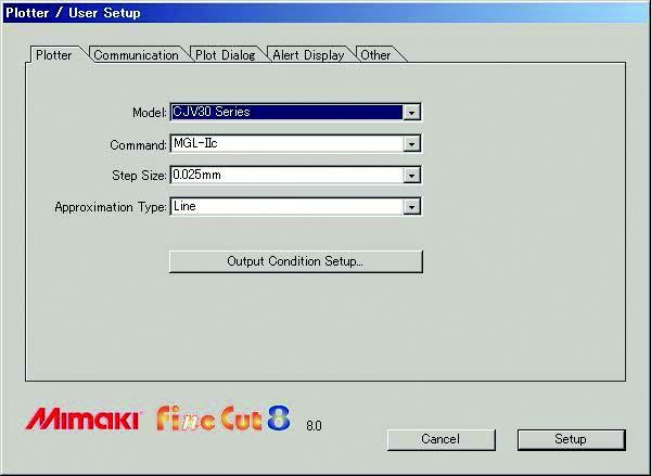 Outputting to RasterLink (CJV30/TPC/CJV300/CJV150 series) When using CJV30/CJV300/CJV150 series or TPC, data can be easily printed & cut linking FineCut with RasterLink.
