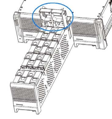 Disk drives are installed into brackets, which are then installed into the drawers. To optimize use of available space, the high-density solution adopts a vertical design for these brackets.