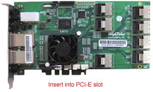 Dimensions and Chassis Mounting Requirements EJ6172 mounting bracket The Rocket EJ6172 can be installed into free PCI- E slots, and mounted into a chassis like a standard, full- height add- on card.