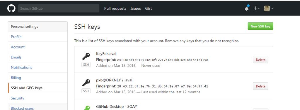 On the settings page Select SSH